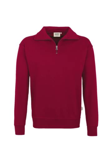 Zip-Sweatshirt Premium Fb. Weinrot, Gr. L