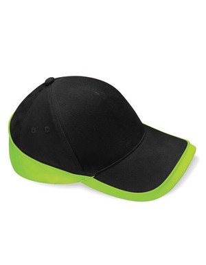 Teamwear Competition Cap Fb. Black/Lime Green Gr. One Size