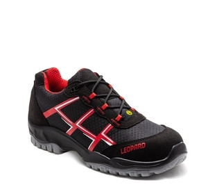 ESD Sicherheitshalbschuh S1PS schwarz/rot #Varinfo