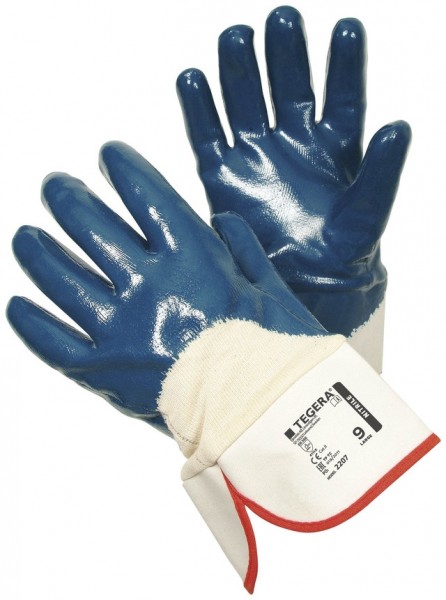 Tegera-Schutzhandschuh, Nitril, blau/natur #Varinfo