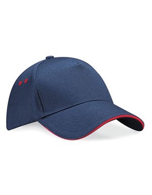 Ultimate 5 Panel Cap - Sandwich Peak Fb. French Navy/Classic Red Gr. One Size