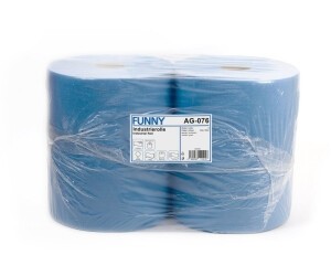 Industrierolle Zellstoffpapier blau geprägt 36 x 34 cm, 2-lagig, 1000 Blatt, VE = 2 Rollen